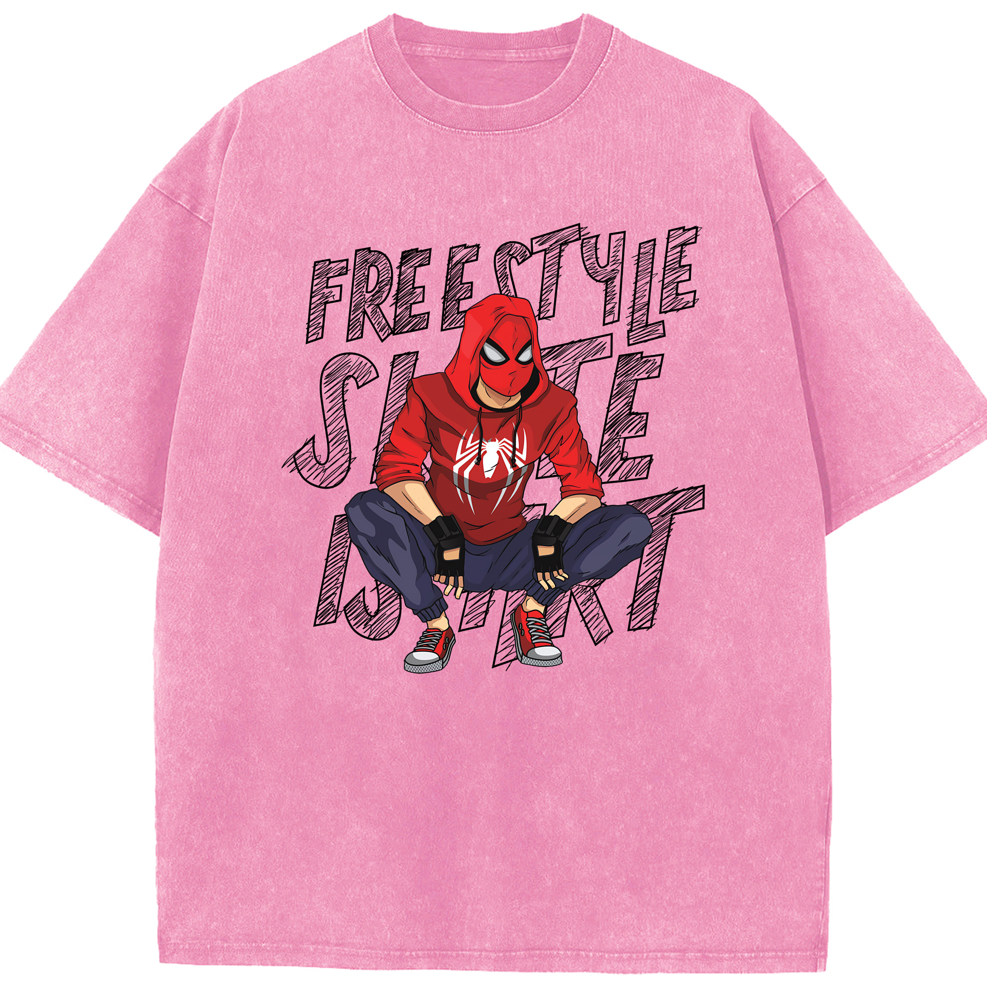 （画像用） Spider Man スパイダーマン 綿100% ヴィンテージ風 半袖Tシャツ（フロントプリント）
